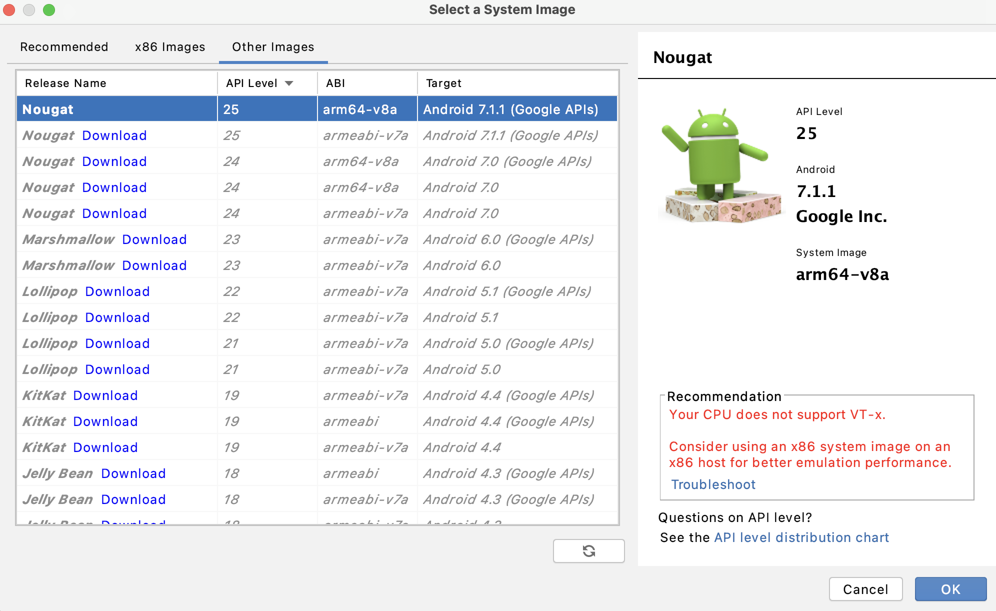 how to download an emulator on mac from android studio
